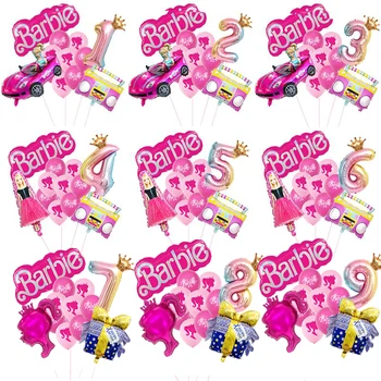 0-9 Ani Kawaii Barbie Diy Balon Decor Anime Copii Fete Băieți Copil De Dus Petrecere Baloane Copii Printesa Jucarii Si Cadouri
