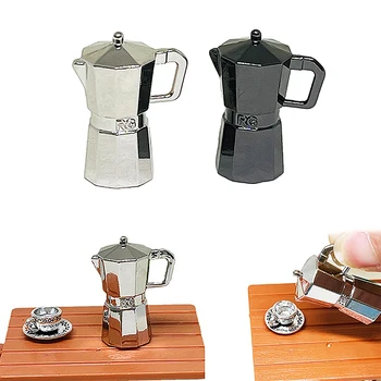 1:12 Casă De Păpuși În Miniatură Ibric De Cafea Ceainic De Metal Model De Mobilier De Bucatarie Accesorii Pentru Casă De Păpuși Pentru Copii Pretinde Juca Jucării