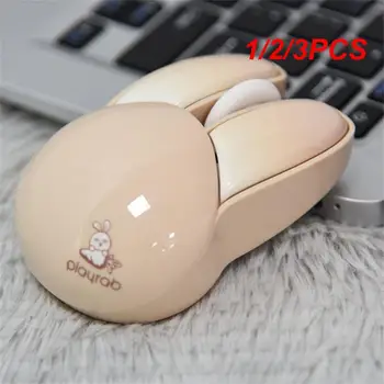 1/2/3PCS 2.4 g Wireless Mouse-ul Drăguț Kawaii Forma de Iepure Șoareci Ergonomic 3D Birou Mut Mouse-ul pentru Copil Fata de Cadou pentru Desktop de Calculator