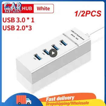 1/2 BUC HUB USB Splitter pentru a Obține Mai mult Port USB 4 Port Hub USB 2.0 cu Cablu Mini Hub Socket Splitter Cablu Adaptor Pentru radio Auto
