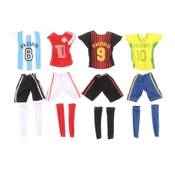 1/6 Îmbrăcăminte Sport Prietenul Set Fotbal Papusa Jersey Dress Up Jucării Haine CALD+Pantaloni+Sosete Accesorii Haine DIY