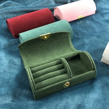 1 buc Elegantă de Călătorie de Stocare de Caz Arc Cutie de Depozitare Portabil Mini-Caseta de Bijuterii Pentru Cercei Inele Coliere Organizator de Bijuterii