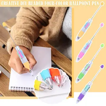 1 buc Pix Creative DIY Margele 4 Culoare Pix de Comutare Culori De Cerneală Elev de Școală Instrument Cadou