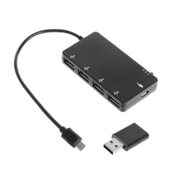 1 Set OTG Micro-USB 4 Port Hub Putere de Încărcare Cablu Adaptor Pentru Smartphone Tableta de Mare Viteză