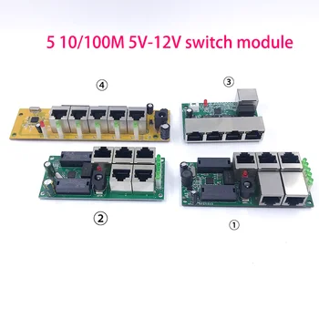 10/100mbps ethernet placa de circuit modulul 10/100mbps 5port comutator PCBA bord OEM Placa ethernet 5 RJ45
