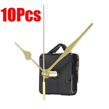 10 buc Masina Acasa Cuarț Ceas Mecanism de deplasare Ax Lung de Aur DIY de Mână, Instrumentul de Reparare Piese Kit Universal
