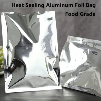 100buc sigiliu de Căldură Plat Pack-saci 35X50cm Mare Argintiu metalic Folie de Aluminiu Pungă de Plastic / Aluminizare Alimente Husă de Pulbere Snack Pack