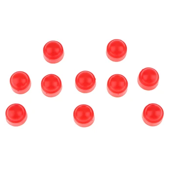 10buc Roșu Cupola de Plastic Hexagonal Șurub Piuliță de Protecție Capace de Acoperire M6 10 x 13mm