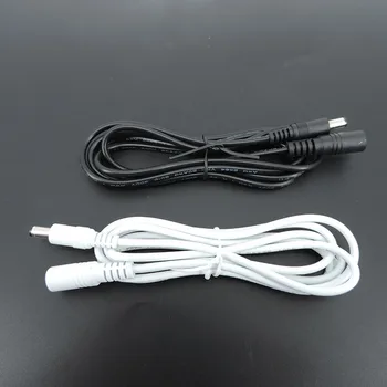 10x 1/1.5/5m alb negru sursa de alimentare DC de sex Masculin la feminin conector Cablu prelungitor Adaptor 20 22awg 5.5x2.1mm pentru benzi