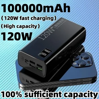 120W super-rapid de încărcare de 100000 mAh power bank cu 100% capacitate suficientă pentru mobil de alimentare pentru diverse telefoane mobile
