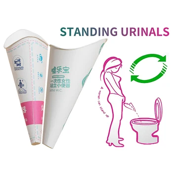 12pc/lot de Hârtie de Unică folosință Pisoar Femeie Urinare Dispozitiv Stand Up Pipi pentru Camping de Călătorie Portabil de sex Feminin în aer liber Truda