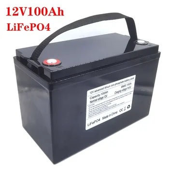 12V 100Ah LiFePO4 Baterie Litiu Fosfat de Fier Baterie Built-in BMS pentru Sistem de Energie Solară RV Casa Trolling Motor Tax Free