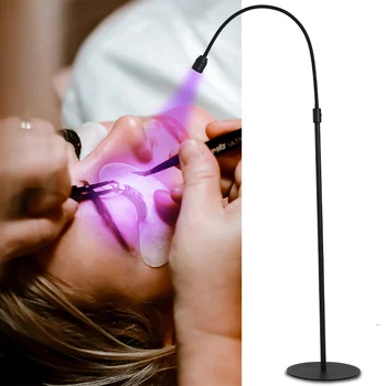 12W lampa LED UV geană extindere gel de uscare lampa de podea pentru salon de frumusete comutator de picior reglabil suport lampă unghi lumina reflectoarelor