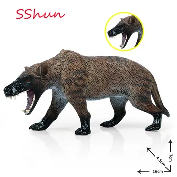 16*4.5*7CM solide de simulare de animale sălbatice lupul model ice age creaturi preistorice dire wolf model de jucării pentru copii