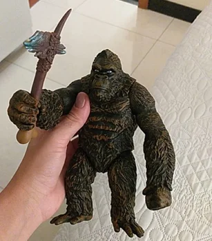 17cm Film Insula Craniu urangutan de Acțiune Figura Jucărie Gorilla Modelul de Colectare Armă de luptă versiune Kingkong Figurina PVC papusa