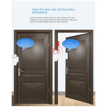 1Set Inteligent Ușă Fereastră Senzor Inteligent Acasă Ușa Detectoare de Ușă Și Fereastră Alarme Antiefractie Usa Deschisa Alarma