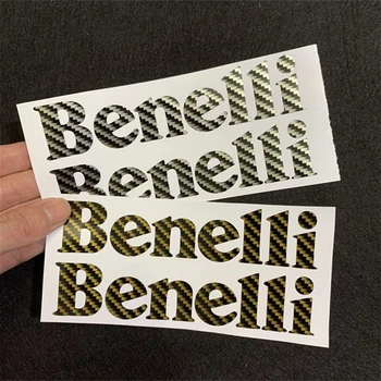 2 buc Benelli Logo Motocicleta Refit Autocolant Motocicleta Decorative din Fibra de Carbon Folie de Vinil Film Impermeabil Decalcomanii Pentru Benelli