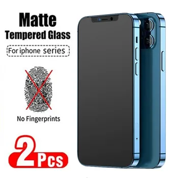 2 BUC Nr de Amprente Ecran de Protecție pentru IPhone 11 12 13 14 15 Pro Max Mini XS XR X 8 7 Plus SE 2022 Mat Sticlă Călită Film