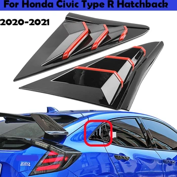 2 buc Pentru Honda Civic Type R Hatchback 2020 2021 Geamul Mașinii Partea Fantele Capacului Negru de Carbon Fiberwith Firul Rosu tip