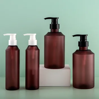 200ml 500ml Amber Reîncărcabile Șampon Gel de Duș Sticle Goale cu Pompa de Sampon Balsam pentru Corp Distribuitor pentru Baie