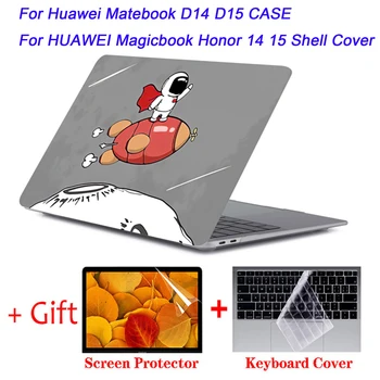 2021 Laptop Caz Pentru Huawei Matebook D14 D15 imprimare 3D model de Acoperire Coajă geanta de Laptop Pentru HUAWEI Magicbook Onoare 14 15 Caz