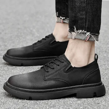 2023 la Modă și Versatil Noua Culoare Solidă pentru Bărbați Formale Pantofi Barbati Oxford Formale Pantofi de Lucru Cizme Glezna Superficial