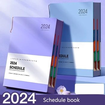 2024 Agenda De Lux, Afaceri, Munca De Birou Notebook Îngroșat Eficiența Manual Auto Disciplinat Ceas În Agenda Cutie Cadou