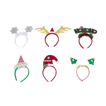 2024 Noi de Craciun Headband Set de 6 Decorative Pom de Crăciun Acasă Festival Petrecere de Vacanță