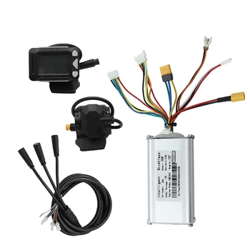 24V 250W Scuter Electric Controller+Ecran LCD+Frana+Cablu Conectat Kit Piese de schimb Accesorii Silver&Black