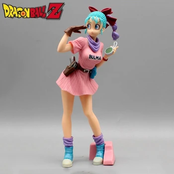 25cm Figura Anime Dragon Ball Z Bulma Sclipici & Sclipiciul Cifre Gk Acțiune Figurina Pvc Statuie Model de Papusa de Colectie Cadou Jucărie