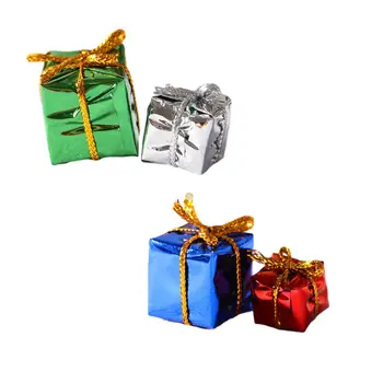 2x Păpuși Mini-Cutii, Ornamente de Crăciun Copac Cutii, Agățat Decoratiuni ,Ornamente pentru 1/12 Păpuși Favoruri de Partid