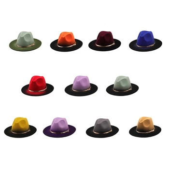 2XPC Moda Retro Jazz Pălărie de Culoare Gradient de Sus Pălărie de Soare, Pălărie de Cowboy Palarie pentru Baieti Gi