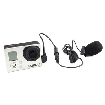 3.5 mm Active Clip Microfon cu Mini USB Adaptor Audio Microfon Cablu pentru Gopro Hero 3 3+ 4 de Acțiune aparat de Fotografiat Accesorii Kit