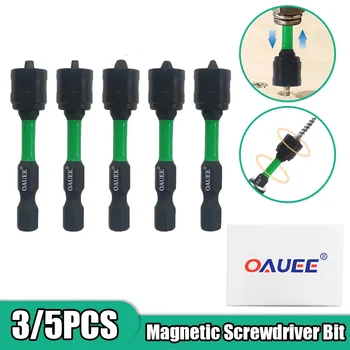 3/5PCS Magnetic Anti-șoc Mulțime Capac de Mână Electric Drill Bit Șurubelniță de Înaltă Duritate Impermeabil anti-alunecare Șurubelniță Bit