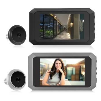 3.97 inch Smart Vizeta Ușii Ușă de Vizualizare aparat de Fotografiat de Securitate Acasă Video cu vedere de Noapte Ușa Camerei de Înregistrare Video pentru Biroul de Acasă