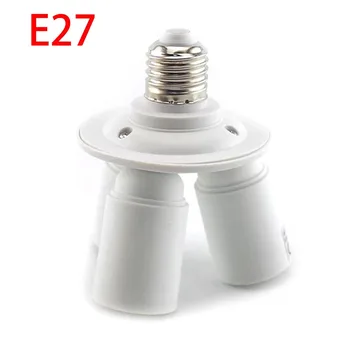 3 în 1 E27 Adaptor dulie Bec Splitter Lampa Converter Bec Lampa Baze LED 1 bec E27 de 3 E27 LED lumina de bază Socket AdaptorR1