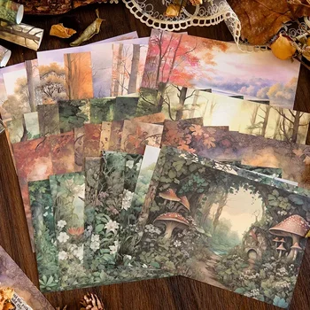 32Sheets Retro Material etichete de Hârtie Memo Pad Forest Fairy Valley Manual Notebook-uri Decorative Album Scris de Aprovizionare Cadou
