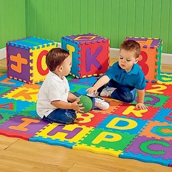 36buc/set 6x6cm Puzzle Colorat Copil Jucărie de Învățământ Alfabet a-Z Litere Numeral Spuma de Joaca Saltea Auto-asambla Copilul Crawling Pad