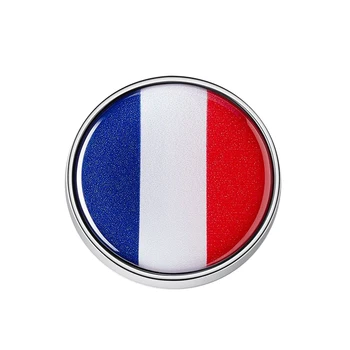 3D Metal Franța Steaguri Masina Emblema Autocolant pentru Mercedes Benz, BMW, Volvo, Ford, Toyota Rav 4 Audi VW Golf 5, Polo Partea Insigna Decal