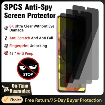3PCS Anti Spy glass Pentru Samsung S20 S21 FE A52 A33 A52S A32 A12 5G Protector de Ecran de Confidențialitate pe Samsung A13 A51 A23 A31 A71 A53