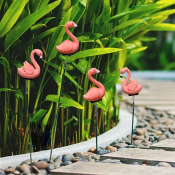 4 Bucati/ Set Grădină În Aer Liber De Decorare Curte De Simulare De Animale Flamingo Gazon Gramada Grădină Introducerea Cardului