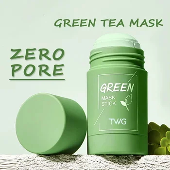40g de Curățare Ceai Verde Benzi Masca Faciala cu Ulei de Control Anti Acnee Masca Faciala Vinete de Îngrijire a Pielii Albire Psihiatru Porilor Acnee