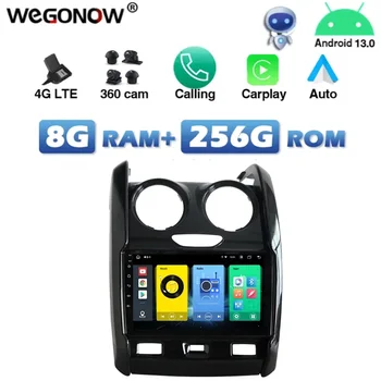 4G SIM Wireless Carpaly Auto Android 13.0 8G+256G Masina DVD Player cu GPS harta RDS Radio Wifi Bluetooth Pentru Renault Duster 2015-2020