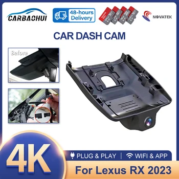 4K 2160P Dash Cam DVR Camera 2 Lentile Recorder Wifi Viziune de Noapte pentru Lexus RX ALA10 ALH10 RX350 RX350h RX450h RX500h 2023 2024