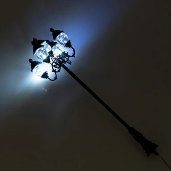 4XBD 1:87 Model de Lampa de Strada Calea Post Lumini Copil e Realist in Miniatura Lampă cu LED-uri pentru Preșcolari Fata Pretinde pentru a Juca 3V/1