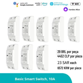 5-10buc SONOFF de Bază R2 Mini Wifi Smart Switch Diy Modul de Lucru Cu Alexa de Start Google Asistent Yandex Alice Smartthings Ifttt