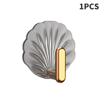 5.3 * 5.5 CM Transparente Prosop Cârlige Shell Stil Cârlig de Perete Pentru Bucătărie, Baie, Auto-Adeziv Suport Cheie Depozitare de uz Casnic
