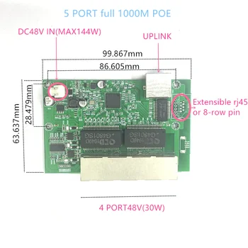 5 POE 1000M 8 Port Poe 10/100/1000M Industriale Switch gigabit switch 5 switch gigabit switch gigabit SWITCH POE 48V 1000M