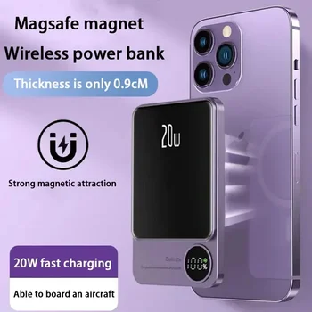 50000mAh Macsafe Magnetic Power Bank PD20W 15W Wireless Încărcător Rapid Auxiliară Externă Acumulator Pentru Magsafe iPhone 15 14 13