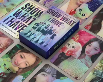 55Pcs Kpop IVE Laser Photocards Album Nou SHOW CE am Lomo de Carduri de Înaltă Calitate de Imprimare carte Postala Idol K-pop REI LIZ Fanii Cadou